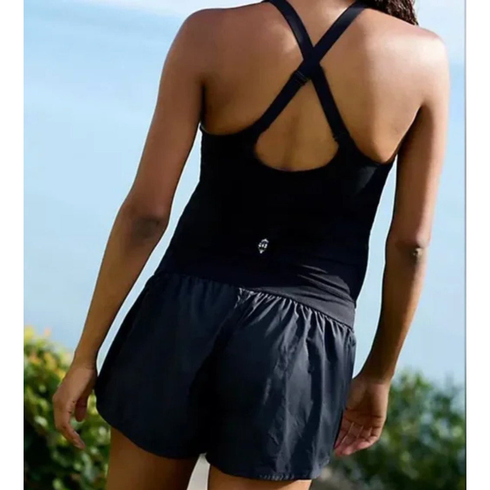 Women’s Black Maternity Active Romper - Picture 2 of 5